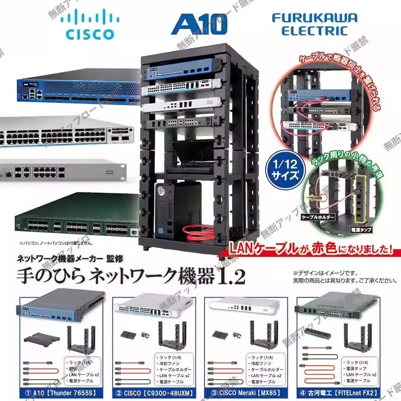 

Japan Capsule Toys Tarlin Gashapon Figure Mini Network Device Server A10 P1.2 Miniature Scene Samll Assembly Model