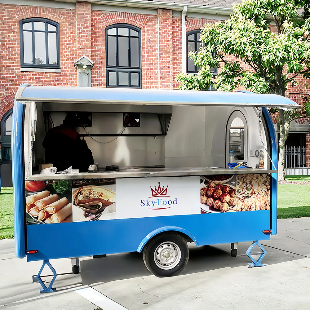 

Portable Outdoor Kitchen Food Truck Trailer, Compact Kitchen Equipment for Street Commercial Food Sale
