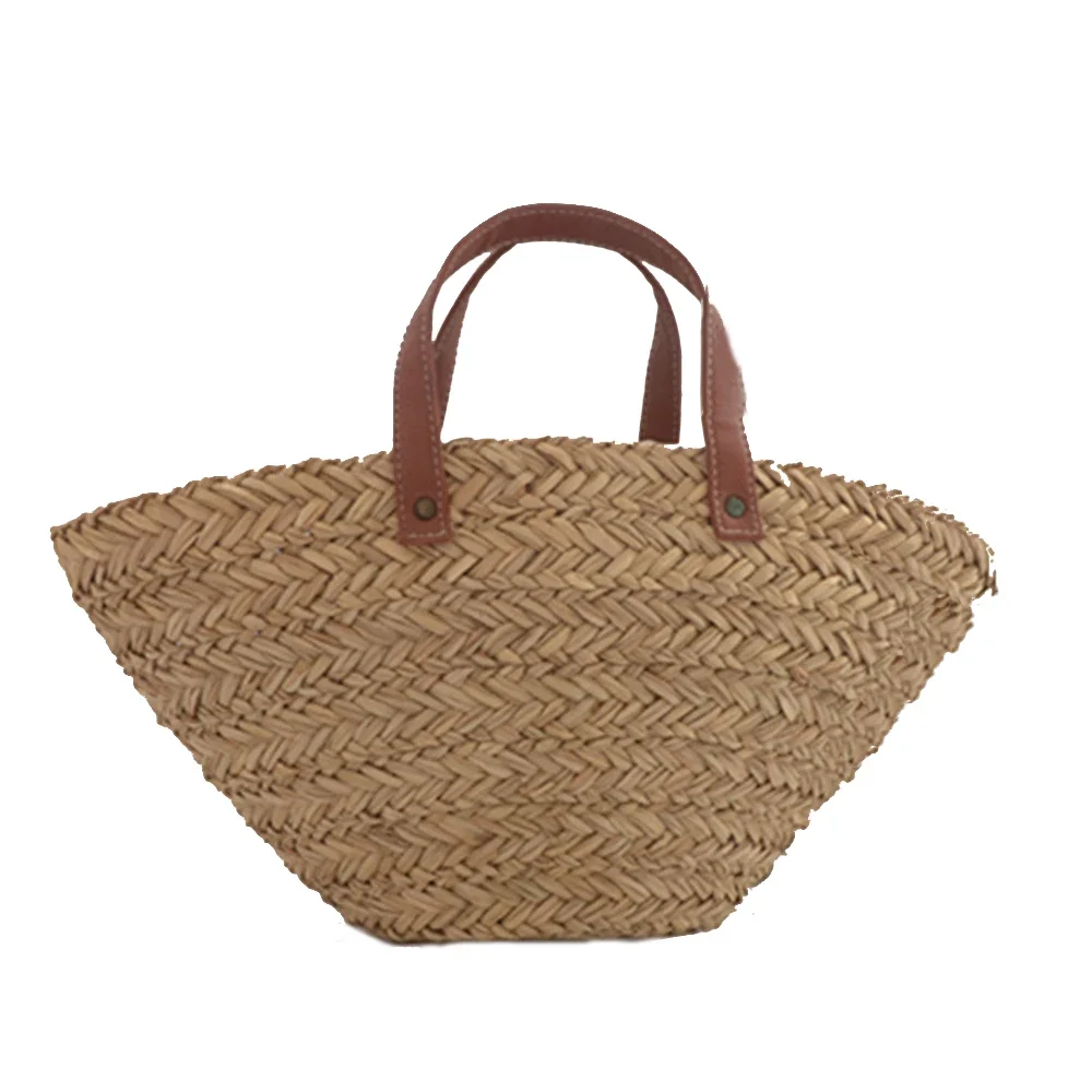 Bohemian Straw Rattan Bags for Women Designer Woven Bag Travel Basket Handbags and Purses Beach Shoulder Bag Tote Shopper Bags