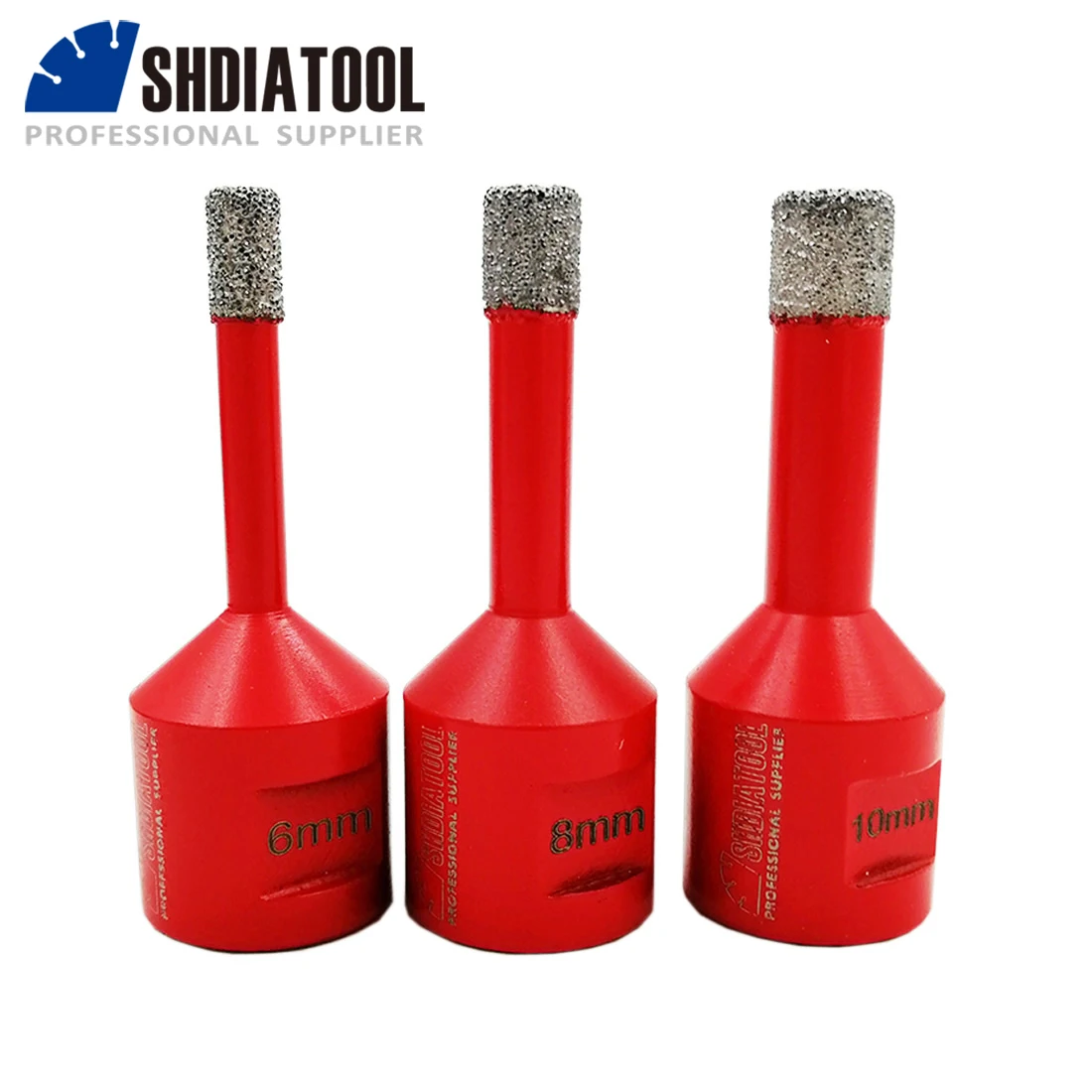 

SHDIATOOL 3 шт./компл. 6 + 8 + 10 мм M14 ВАКУУМНОЙ ПАЙКИ Diamond бурения коронки сухой бурения биты отверстие увидел Алмазного Сверла камень