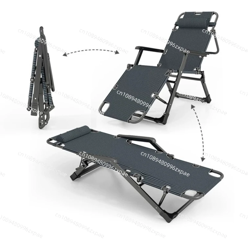 recliner folding chair lunch break recliner nap folding bed leisure backrest lazy sofa home balcony portable chair