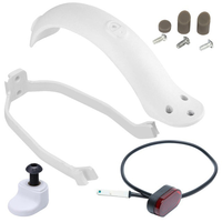 ABJM-Electric Scooter Mudguard Rear Taillight Tire Splash Fender Back Wing Bracket Cable For M365 Sco Kit