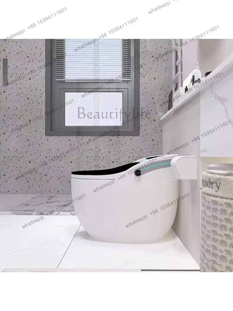 Automatic floor standing egg shaped multi-color toilet, bathroom ceramic high-end intelligent toilet