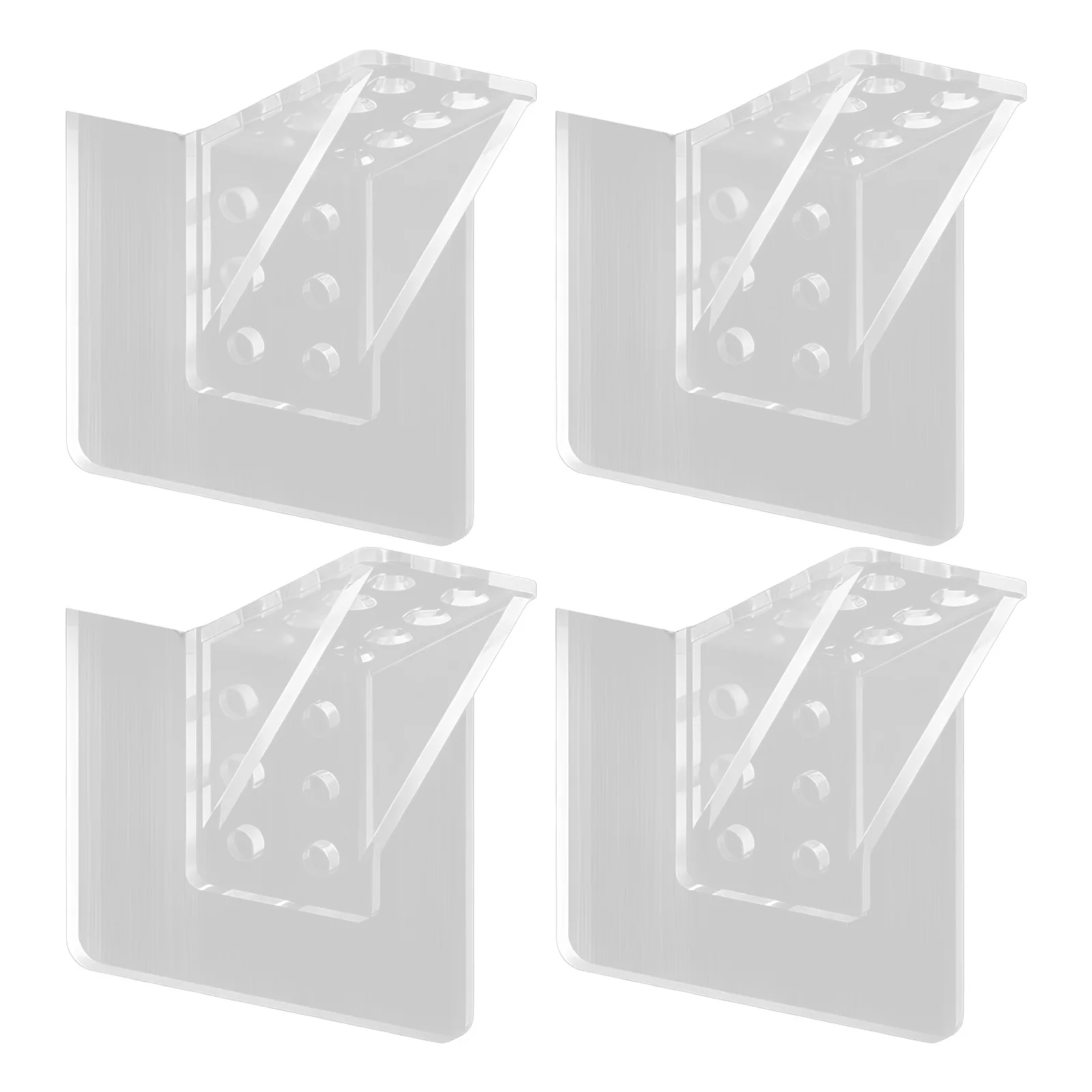 4Pcs Shelf Support Pegs Strong Adhesive Cabinet Brackets for Kitchen Storage Organizer No-Drill Board Holder Durable