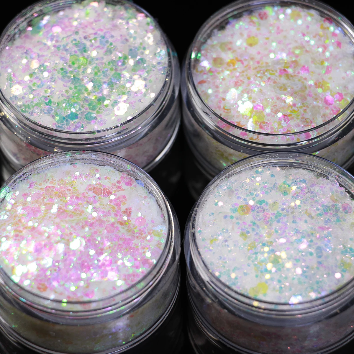 Sparkly Chameleon Nail Opal Flakes Magic Mirror Aurora Dikke nagelpailletten Pigment Oogschaduw Colorshift Zeemeermin Nagel Chroomstof