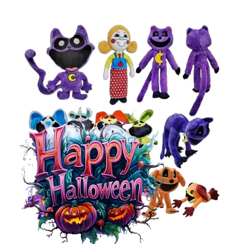 Smiling Critters Poppy Playtime Plush Toy Soft Stuffed Cartoon Animal Doll Horror Game Collectible Decoration Gift For Game Fans