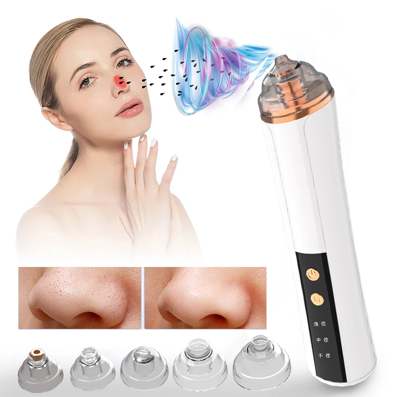 Eliminador eléctrico de espinillas, limpiador de poros al vacío, eliminación de Comedones y acné, dermoabrasión de diamante, cuidado facial