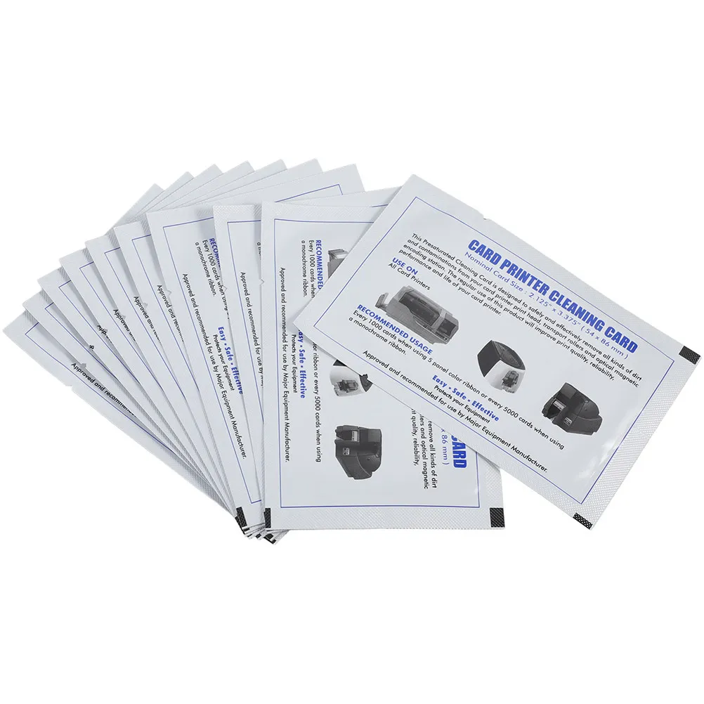 20Pcs Dual-Side Card Reader Cleaning Cards Compatible with Atm Pos Credit Card Machines Id Printers Terminal Slot Cleaner Kit