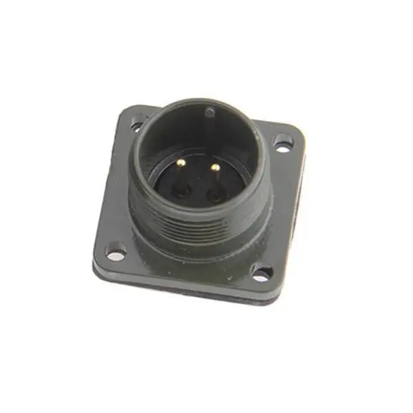  MS3102A14S-9P Panel Mount Receptacle 2 Pin Solder Contacts Olive Drab Chromate Plating Connector