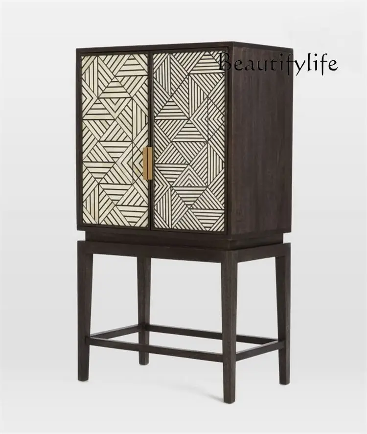 American Post-Modern Wine Cabinet Storage Hallway Dining  Decorative Cabinet New Classical Modern Chinese Style Hallway Cabinet