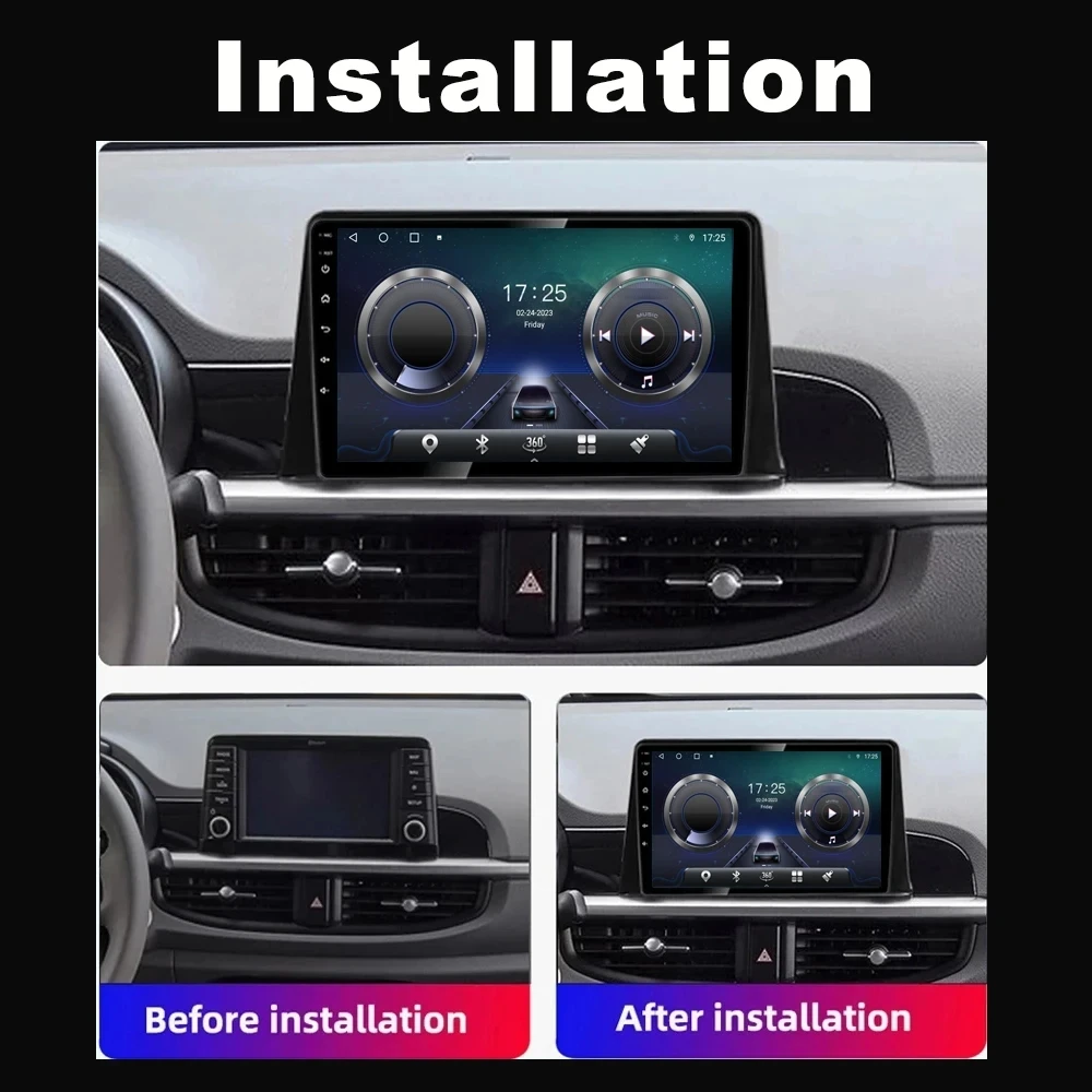 Android For KIA Picanto Morning 2016 2017 2018 2019 Car Screen Carplay Radio GPS Multimedia Stereo Player BT Intelligent Systems