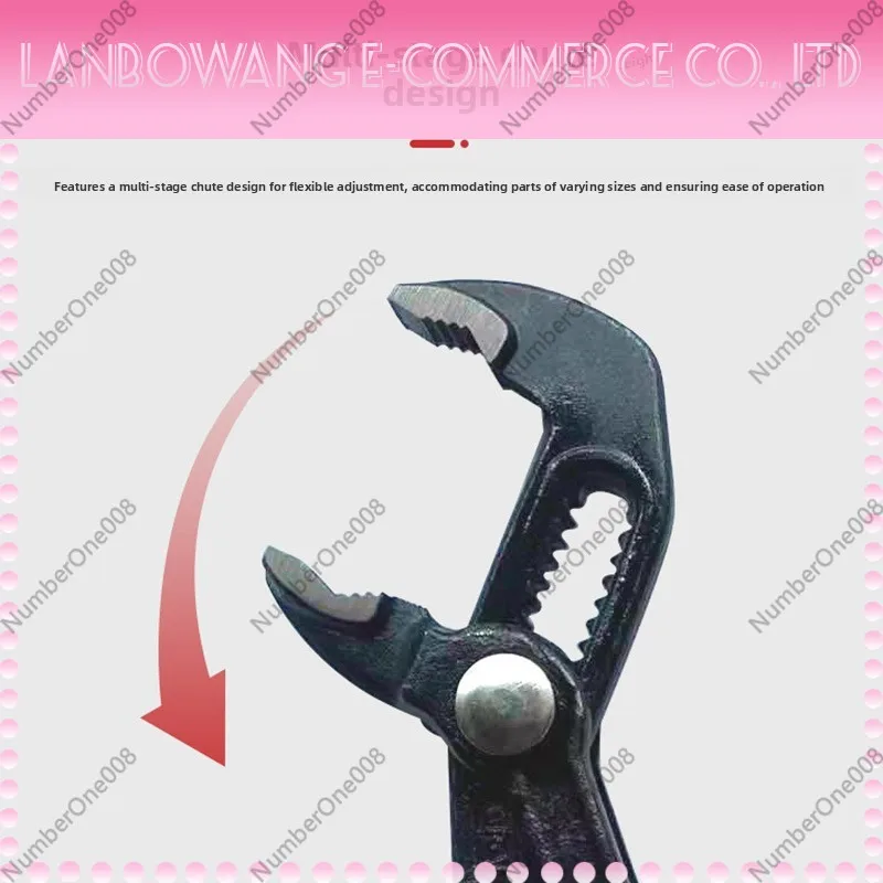 Multi-functional Water Pump Pliers, Adjustable 7/10/12 Inch Groove Joint Plumbing Wrench for Home Bathroom Repair