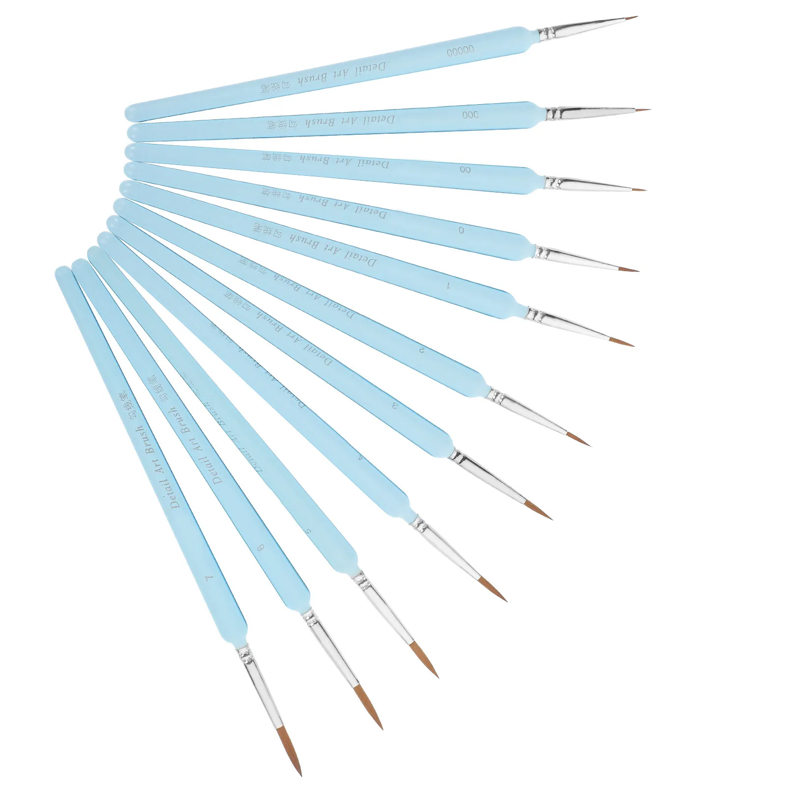 11Pcs Fine Detail Paint Brush Set Miniature Art Brushes for Watercolor Acrylic Gouache Oil Face Painting Nail Painting