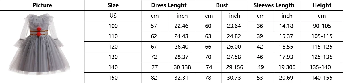 Mädchen Tutu-Kleid Halloween Cosplay Kostüm Grauer Joker Mädchen Gruseliger Clown Kostüm Karneval Party Verkleidung – Detail 1