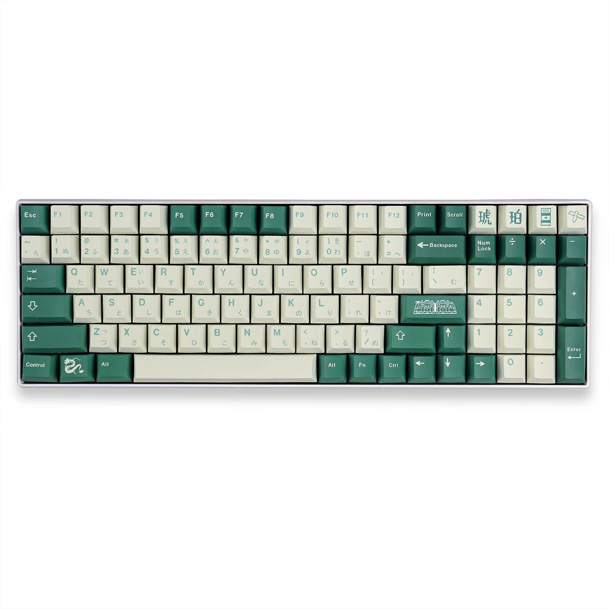 GMK Haku White Dragon Key Hat Japanese PBT Hot Sublimation Complete Set Cherry Factory Adapted Mechanical Keyboard 64/87