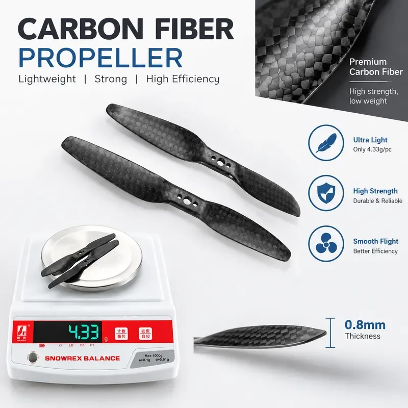 for TMOTOR Carbon Fiber Propeller 5030 5 Inch Straight Blade for Multi-rotor Model Aircraft Drone Accessories