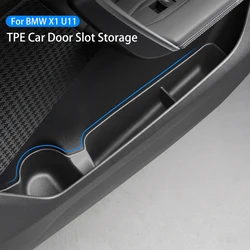 TPE Car Door Storage Box For BMW X1 U11 2023 2024 Front Door Slot Organizer Tray Armrest Center Console Storage Box Accessories