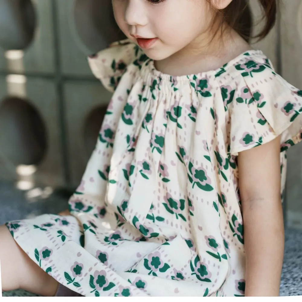 

Summer baby tops kids t-shirts girls' mugwort bamboo cotton comfortable short sleeved T-shirt