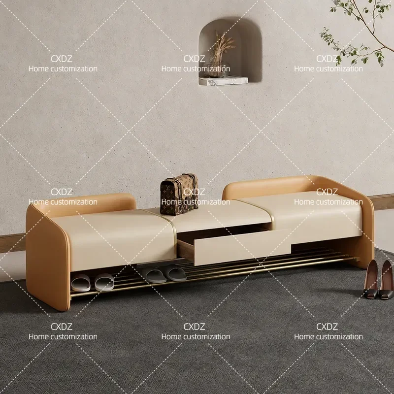 Shoe Changing Stool with Storage Entryway Bench Wall Mounted Shoe Rack Organizer for Hallway Cloakroom Living Room Sofa