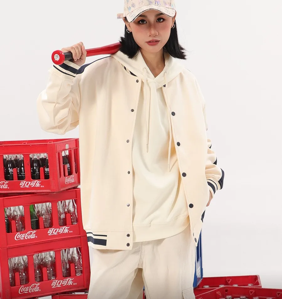 

Baseball Jackets Aesthetic Womens Hoody Knitted Demi-Season Rhinestones Loose-Fitting Batwing Gym Jogging Running Comfortable OL