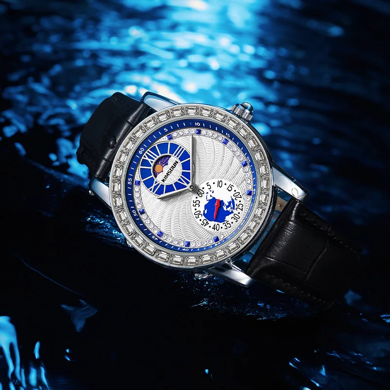 New Watch Men's Diamond  Waterproof Business Men's Watch High-end Quartz Watch