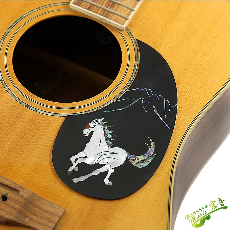 Color shell sealant protection board inlaid with true color shell rose lily guitar protection board accessories stick panel prot