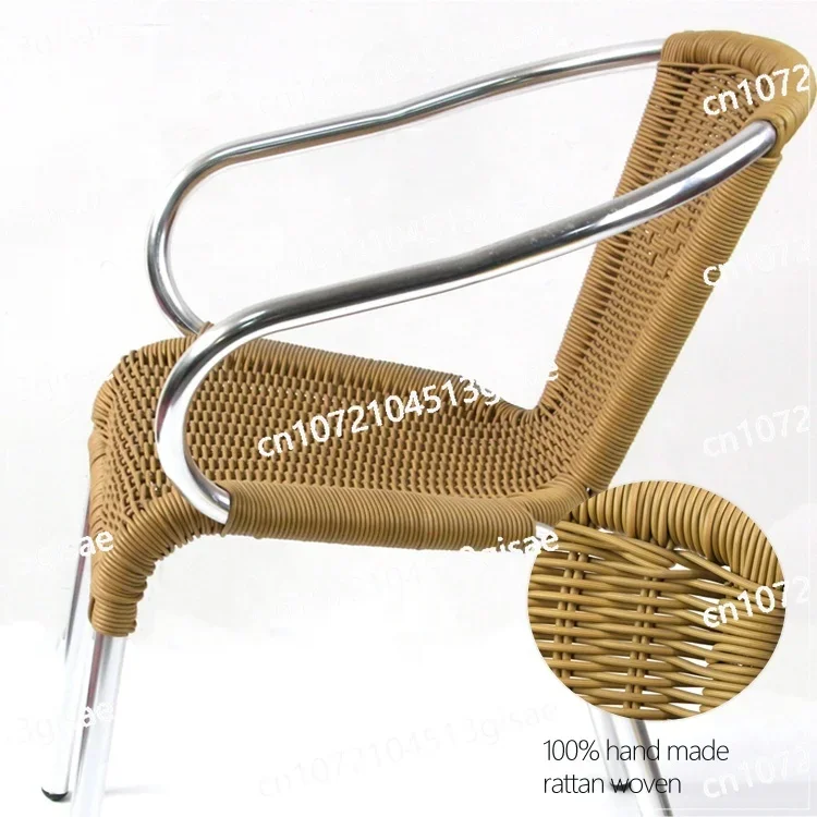 Multifunctional Bar Armchair Armrest French Bistro Antique Rattan Chairs