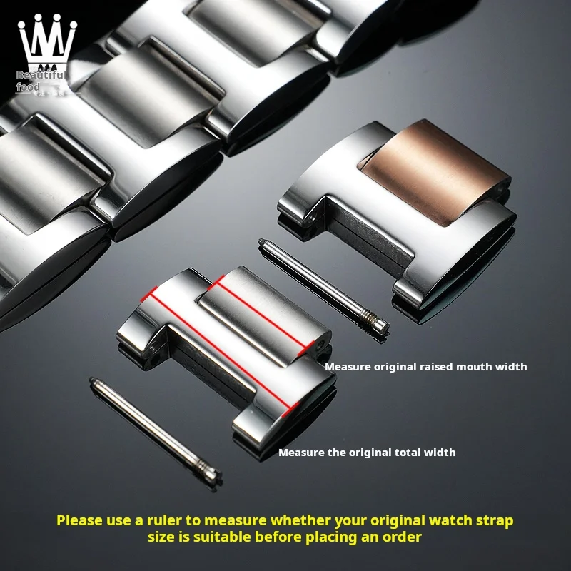 Pour Cartier ballon bleu bande d'acier noeud d'extension bracelet de montre mme hommes bracelet de montre en acier inoxydable fixation d'allongement d'épissure