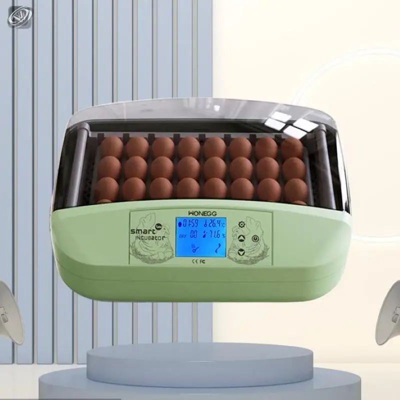 

32pcs Rolling Egg Incubator Chicken Bird Ostrich Turkey Goose Duck Automatic Egg Turning Brooder Humidity Temperature Display