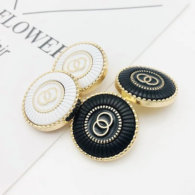 6Pcs Simple Round Metal Buttons For Coat Clothes Suit Trouser Sweater Sewing Circle Buckle Supplies Accessories