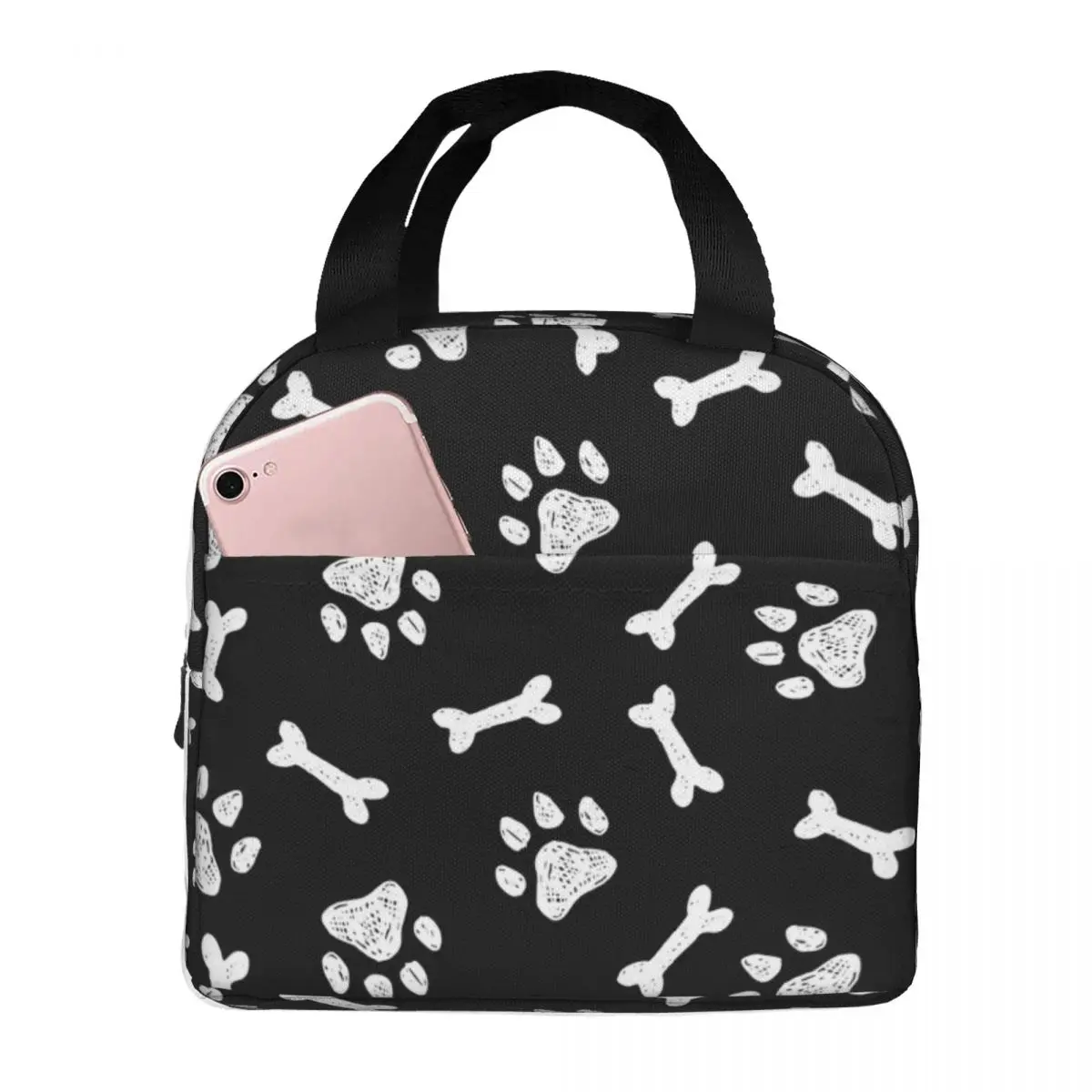 

Cute Animal Paw Pattern Lunch Bag Portable Insulated Oxford Cooler Bag Thermal Cold Food Picnic Work Lunch Box for Women