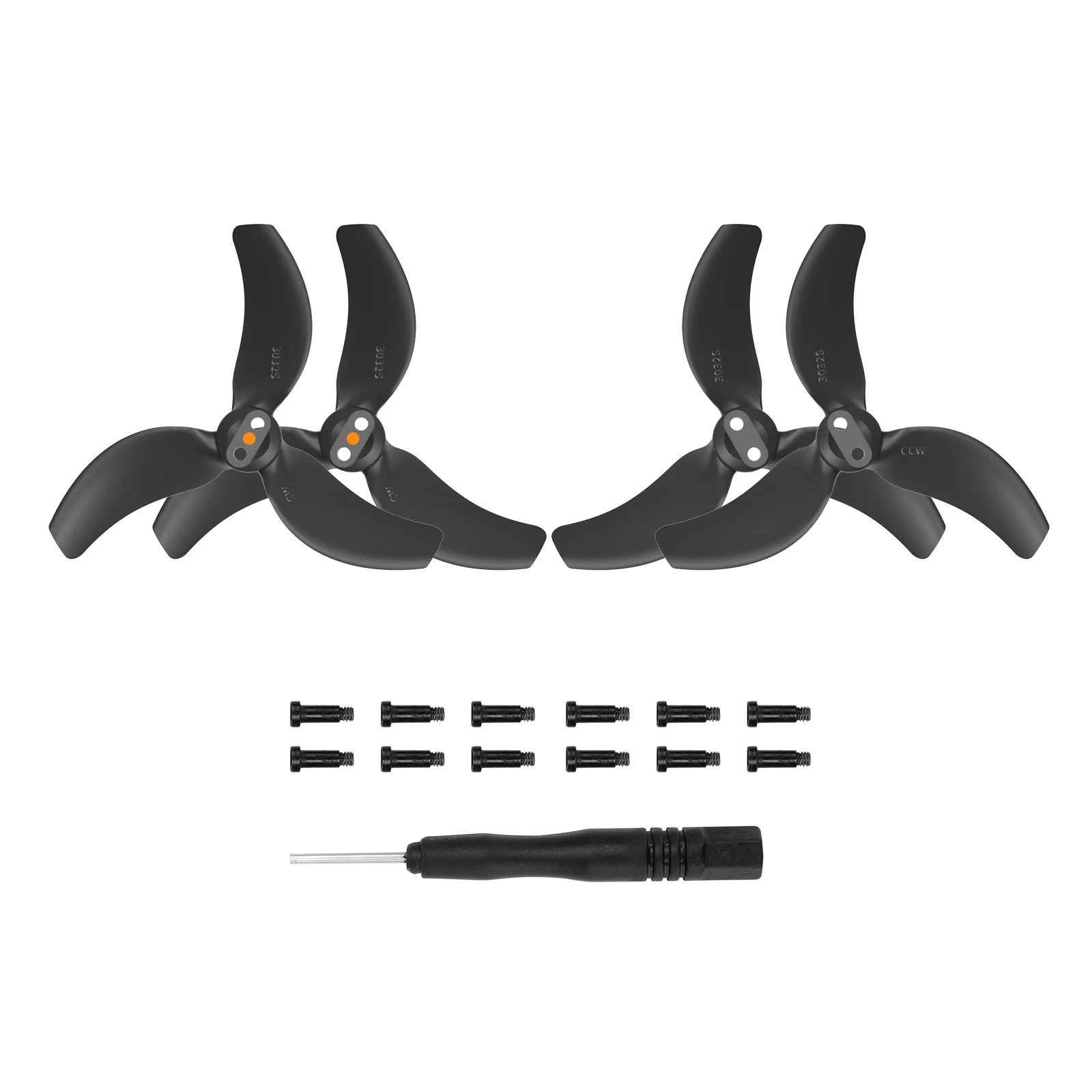 2 pares de hélices 3032S para DJI Avata 2, hélices ligeras de bajo ruido, miniblades, alas, accesorios para drones DJI Avata 2