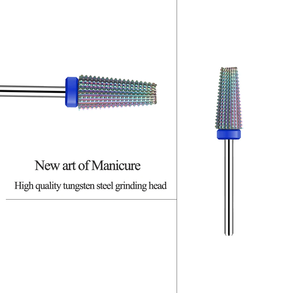 1 Stück Hartmetall-Nagel bohrer 5 in 1 Wolfram-Elektro-Maniküre-Fräser für Zubehör werkzeuge für Nagellack entferner