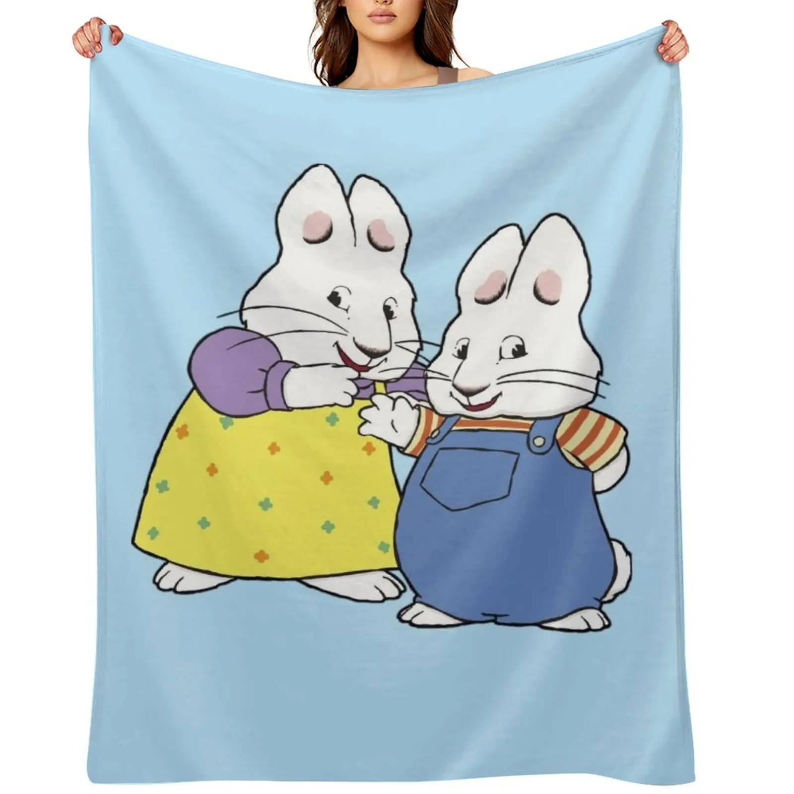 

Max and ruby bunny Throw Blanket Stuffeds warm winter Luxury Designer Sofa Throw Blankets