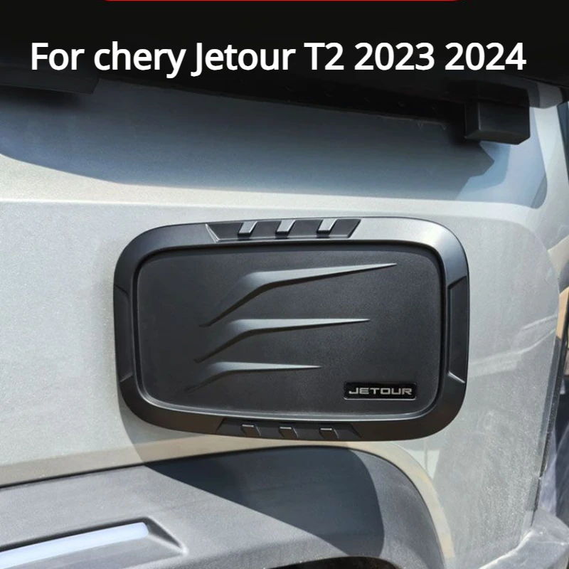 For chery Jetour Traveller 2023 2024 Jetour T2 Matte Black Fuel Tank Sticker Door Cover Protection Decoration