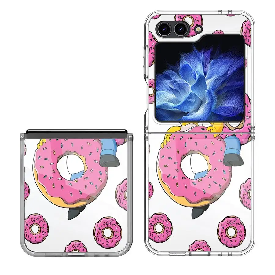 Simpson Donut Harte Handyhülle für Samsung Galaxy ZFold7 ZFold4 Z Fold 7 6 5 4 3 ZFold5 ZFold3 ZFold6