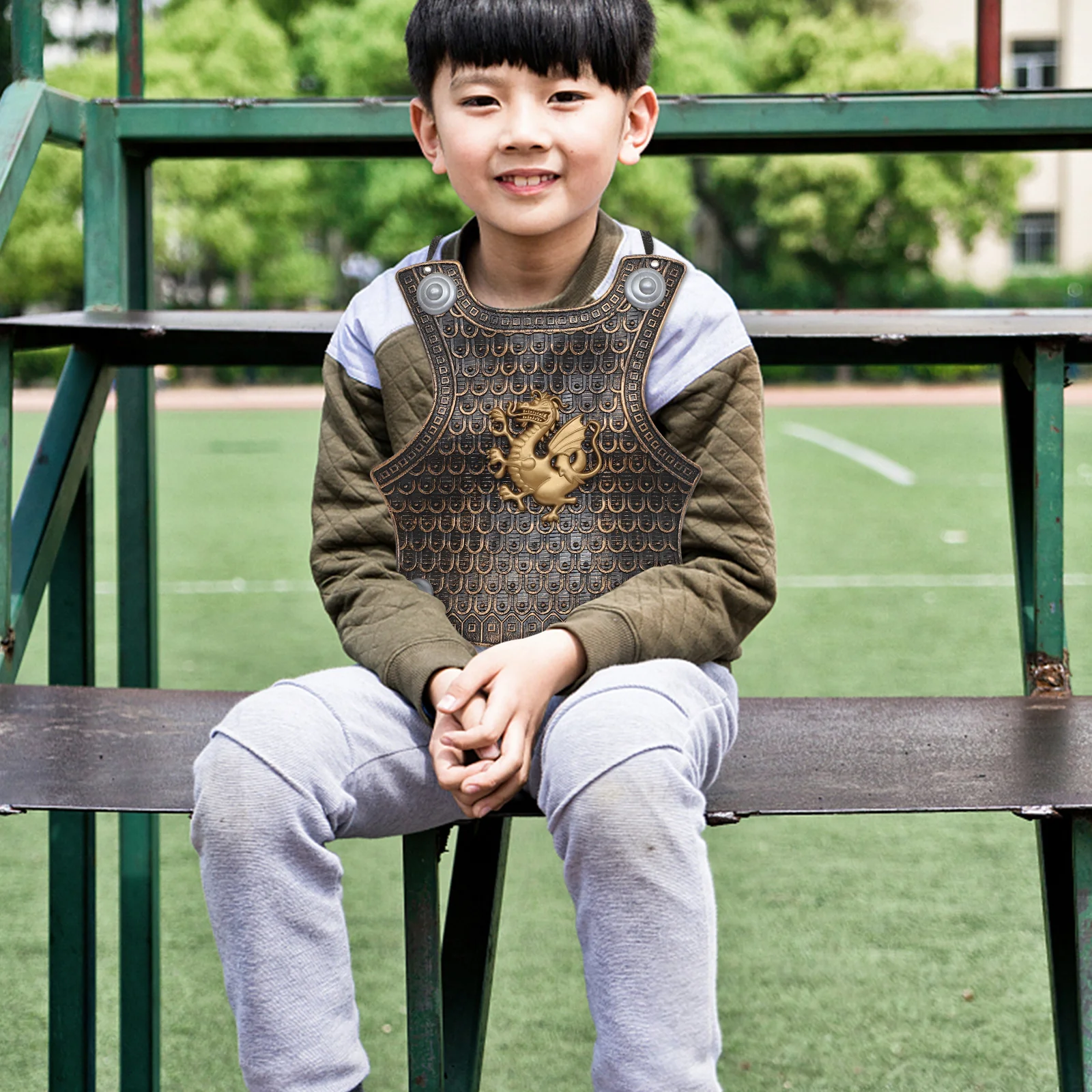 어린이 코스프레 군인 갑옷 가슴판 방패 시뮬레이션 의상 어린이 파티 용품 현실적인 디자인