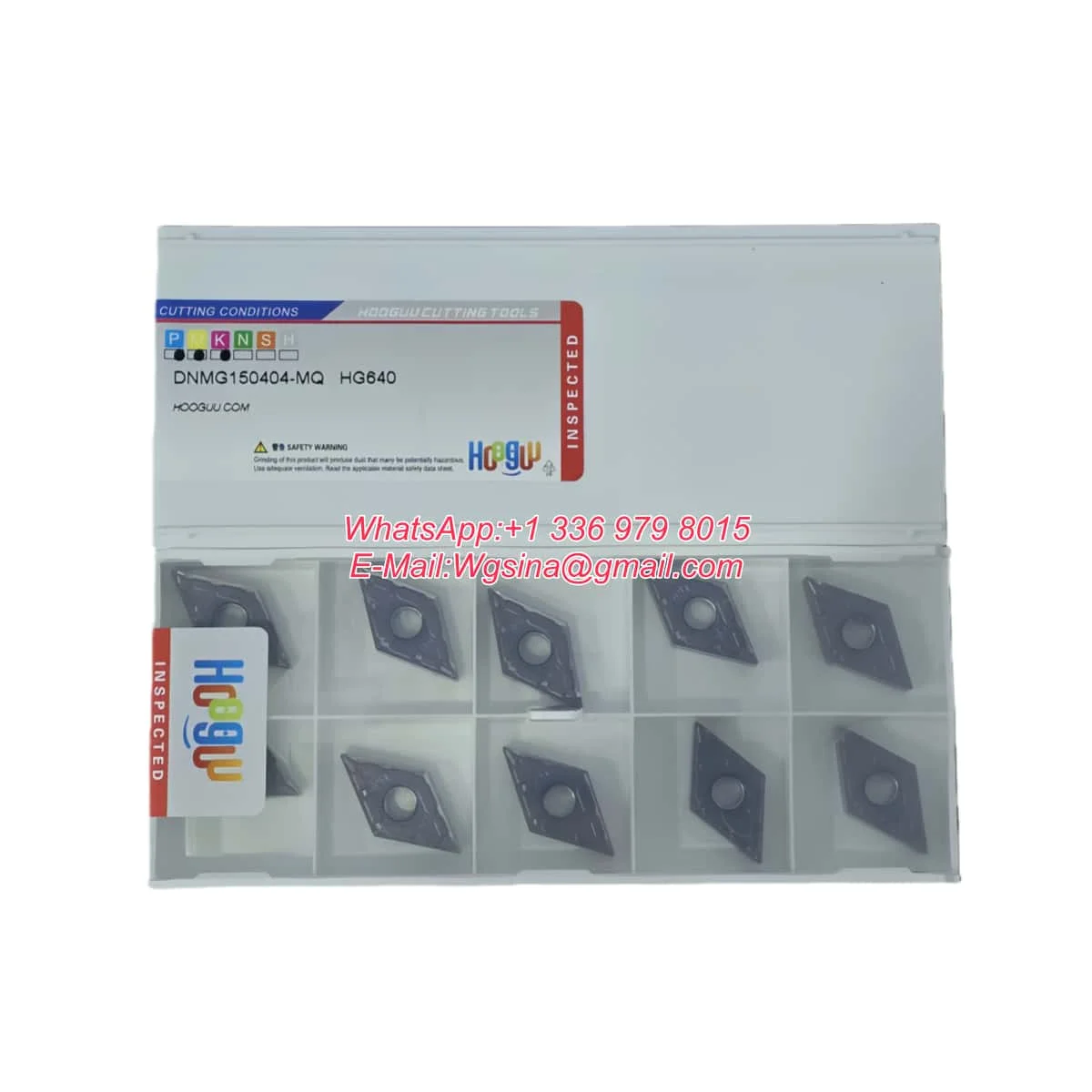 

Токарная пластина HOOGUU DNMG DNMG150404/150408-MQ-MS HG310/640/650 Цементированный карбид с покрытием