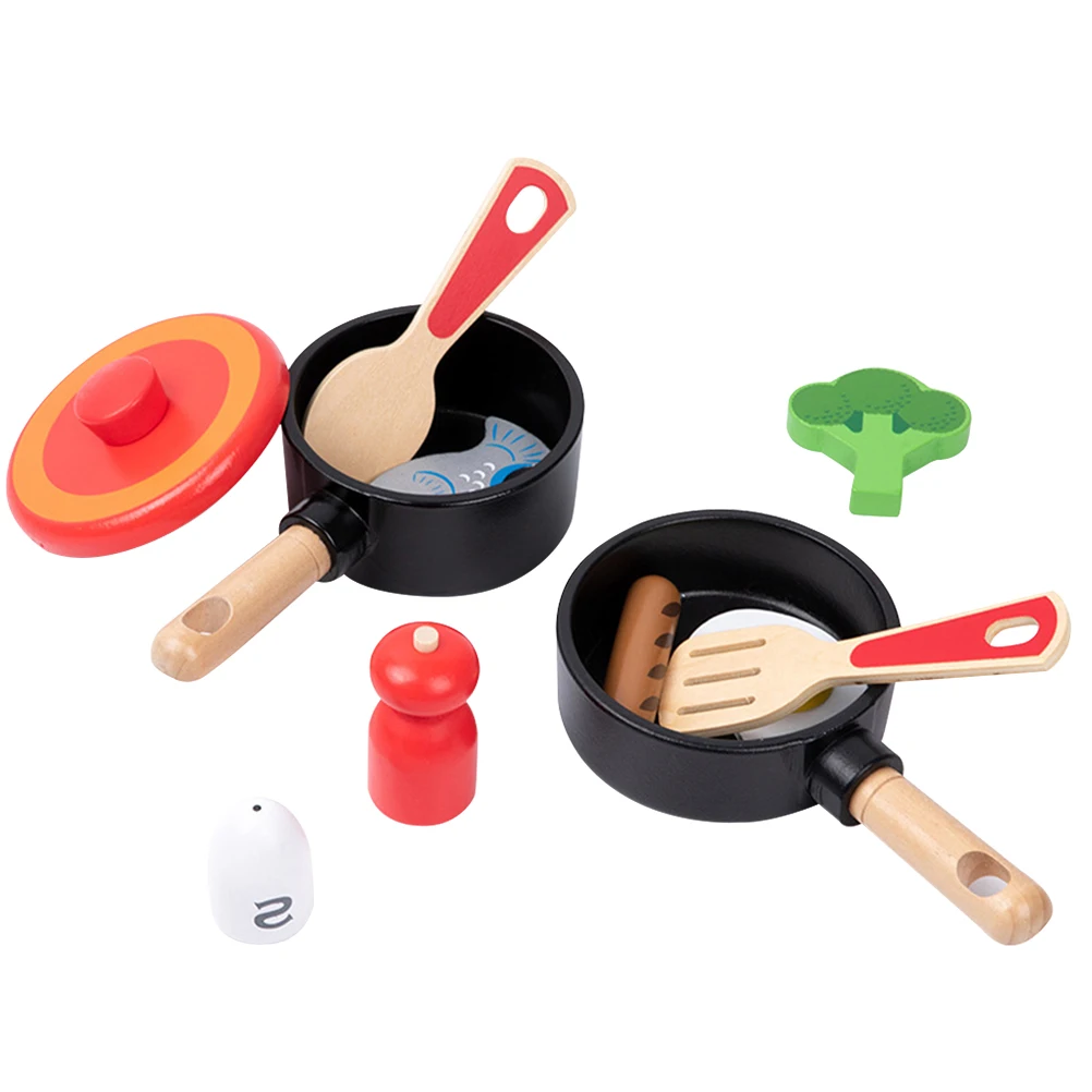 

Wooden Kitchenware Toys Kids Simulation Playing House Prop Pretend Play Cognitive Development Creativity Training Birthday Gifts