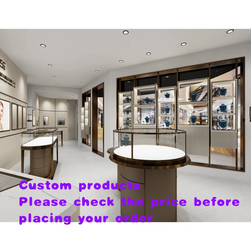 custom.Complete Jewelry Furniture Set High-end Retail Shop Fitting Display Showcase Cabinet
