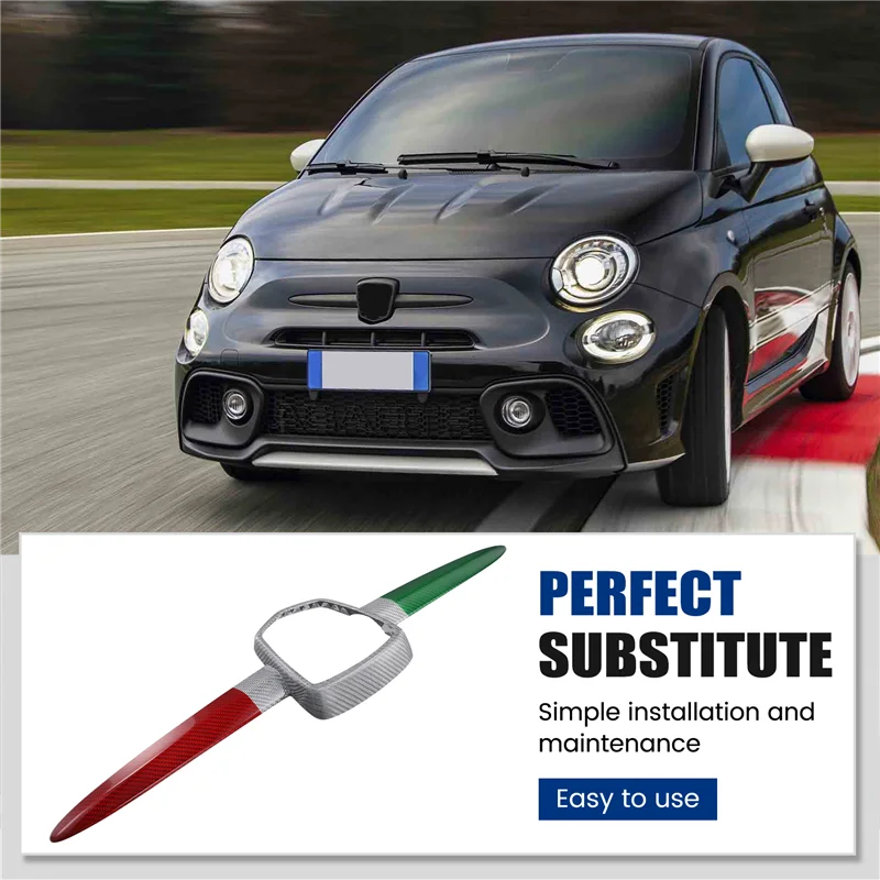 

Car Front Logo Frame Front Logo Frame For Abarth 595 695 Carbon Fiber For Abarth 595
