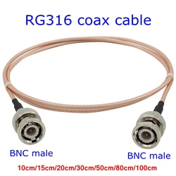RG316 Coax Cable Q9 BNC Male Plug To BNC Male Crimp for RG316 SDI Signal Camera RF Pigtail Soft 50 Ohm Coaxial Cable