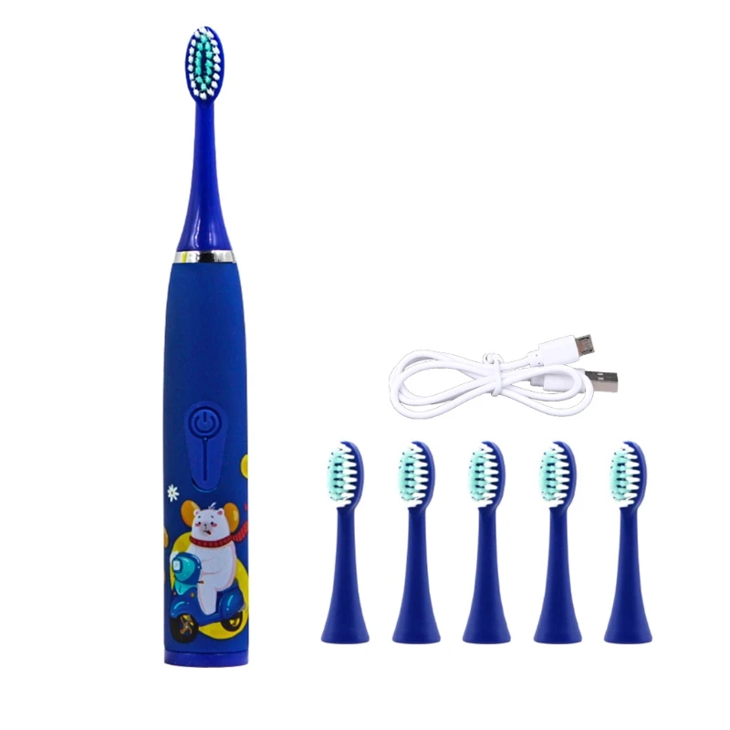 Children Automatic Ultrasonic Electric Whitening Toothbrush for Kids, 4 Modes