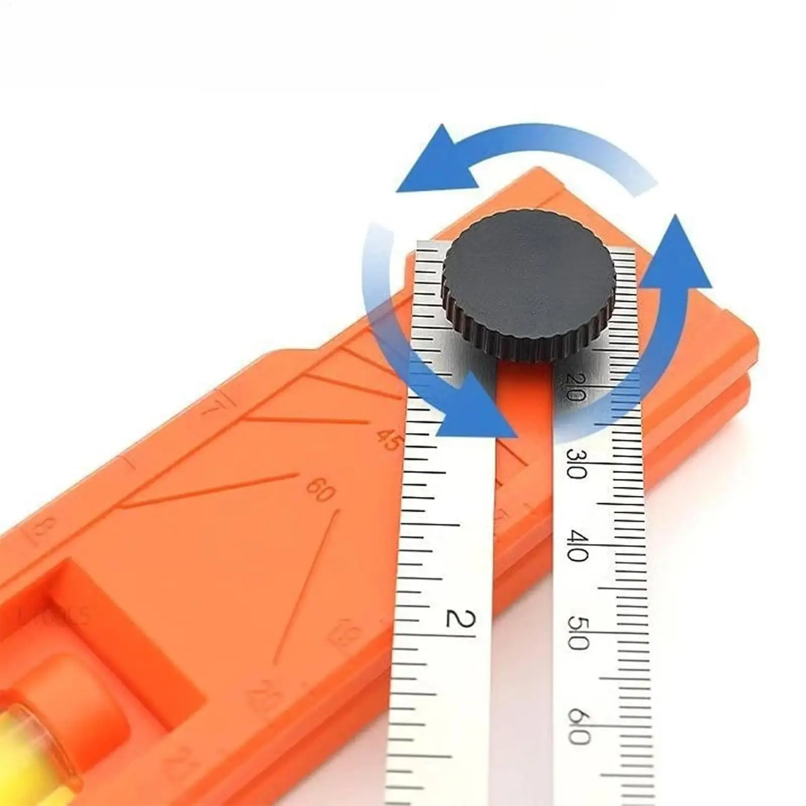 Ferramentas de medição para carpintaria, régua de escrita, guia ajustável com marcação de ângulo de 15-90 graus para medidor de layout portátil