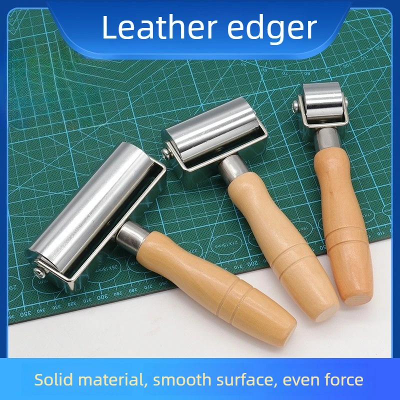 

26/60/100mm Press Edge Roller Leather craft Glue Laminating Tool Leather Edge Creaser Smoother Steel Iron Roller DIY Handmade