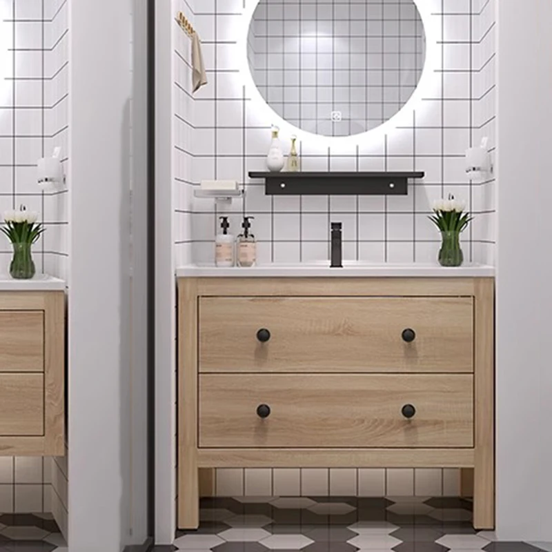 خزانة المرحاض الصينية العطور مرآة الحائط المنظم الطابق خزانة خشبية زينة العناية بالبشرة Gabinete أثاث المنزل #4