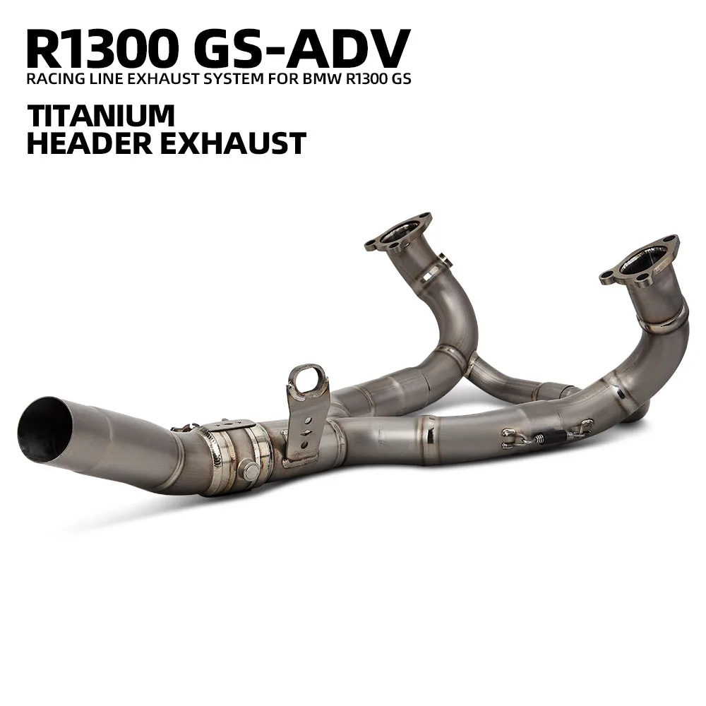 

For R1300R R1300RS R1300GS R1300ADV Motorcycle Exhaust Manifold Full Titanium Front Link Pipe Compatible Original Escape Muffler