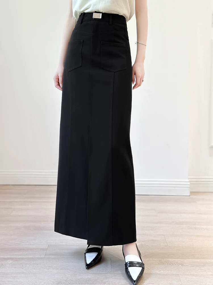 

Женский деловой костюм с юбкой А-силуэта с высокой талией, с разрезом спереди, для офиса, из смесового полиэстера и спандекса, прямого кроя, на молнии