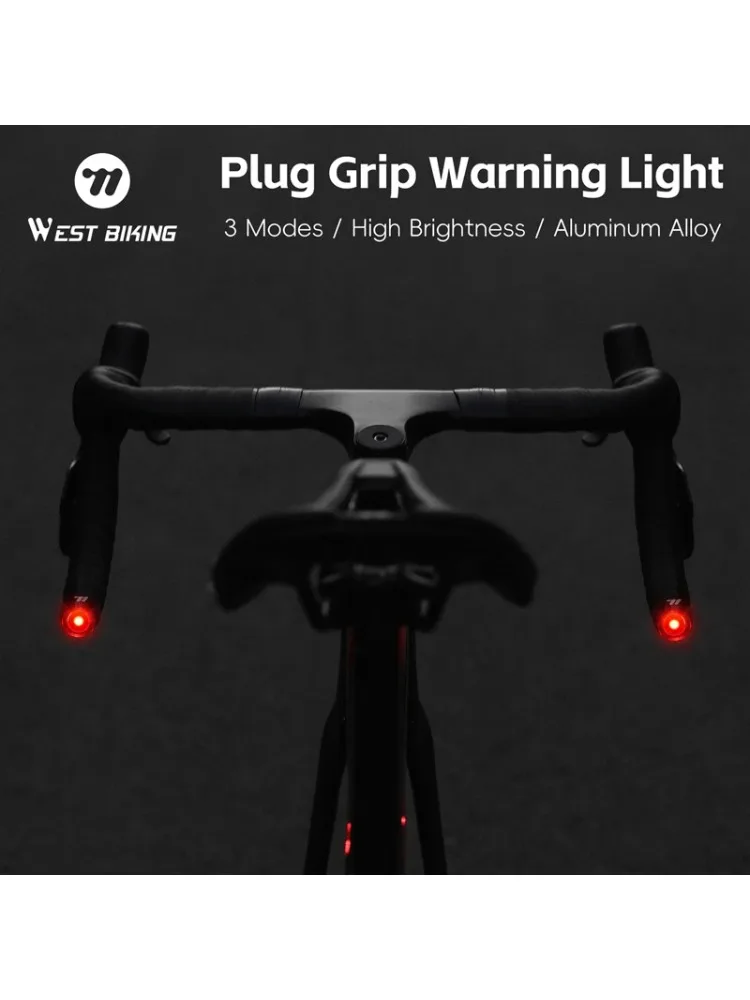 AliExpress West Biking WEST BIKING Bicycle Handlebar Lights Bike Grip Plug Warning Light Waterproof Safety Warning Indicator Lamp Cycling Accessories