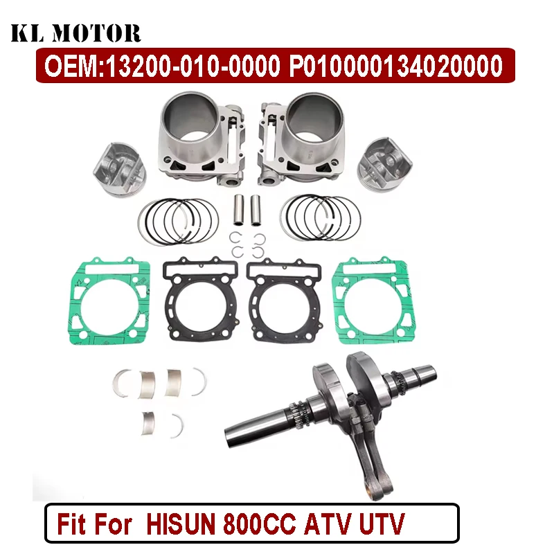 Zestaw cylindrów wału korbowego HISUN 800 łożysko ślizgowe zestaw silnika do HISUN 800CC ATV UTV QUAD GO KART 13200-010-0000